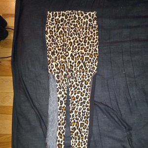 Womens high waisted leopard print leggings NWT
